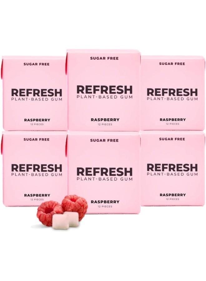 Refresh Plant-Based Raspberry Gum - Sugar Free - Image 1