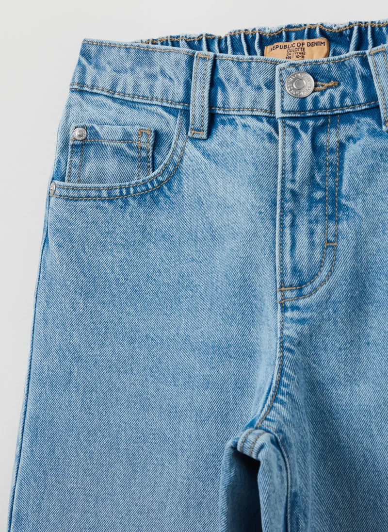 او في اس Culotte jeans with five pockets