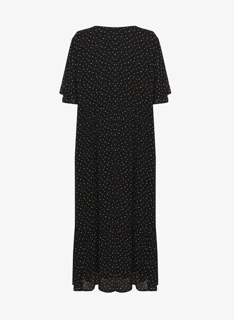 Ginger Plus Boho Embroidered A Line Dress