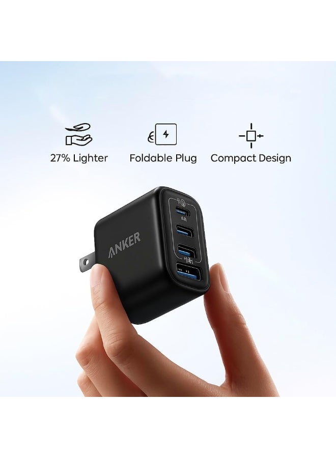 Anker Zolo 70W Charger 4-Port A121C Fast charger Gan Technology and Compact for MacBook, iPad, iPhone 17/iPhone Series, Galaxy S26/S25 (Black) - Image 3