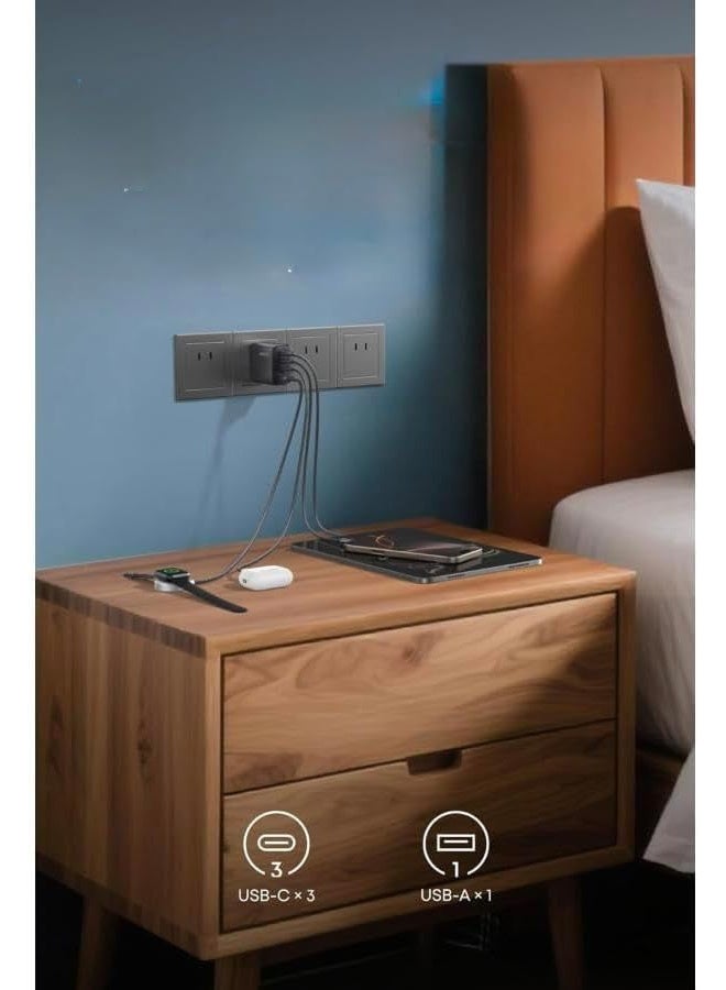 Anker Zolo 70W Charger 4-Port A121C Fast charger Gan Technology and Compact for MacBook, iPad, iPhone 17/iPhone Series, Galaxy S26/S25 (Black) - Image 2