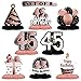LINGTEER Happy 45th Birthday Rose Gold Table Honeycomb Centerpieces Cheers to 45th Birthday 45 Years Old Party Table Decorations Gift Sign - Image 3