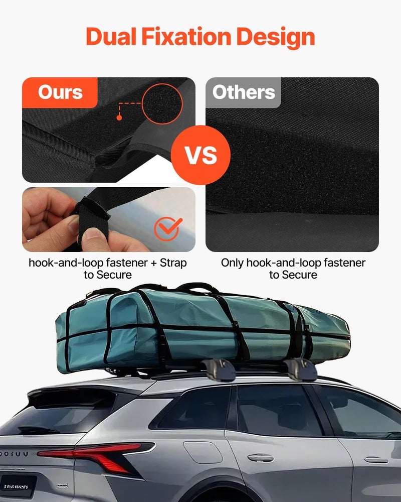 VEVOR Soft Roof Rack Pads, 28" Universal Car Roof Rack Pads for Various Crossbars, 88LBS Load Capacity Luggage Kayak Carrier with 2 Tie Down Straps & Velcros for SUPs Canoes Snowboards Paddle Boards Gulf market trial optimized design - Image 3