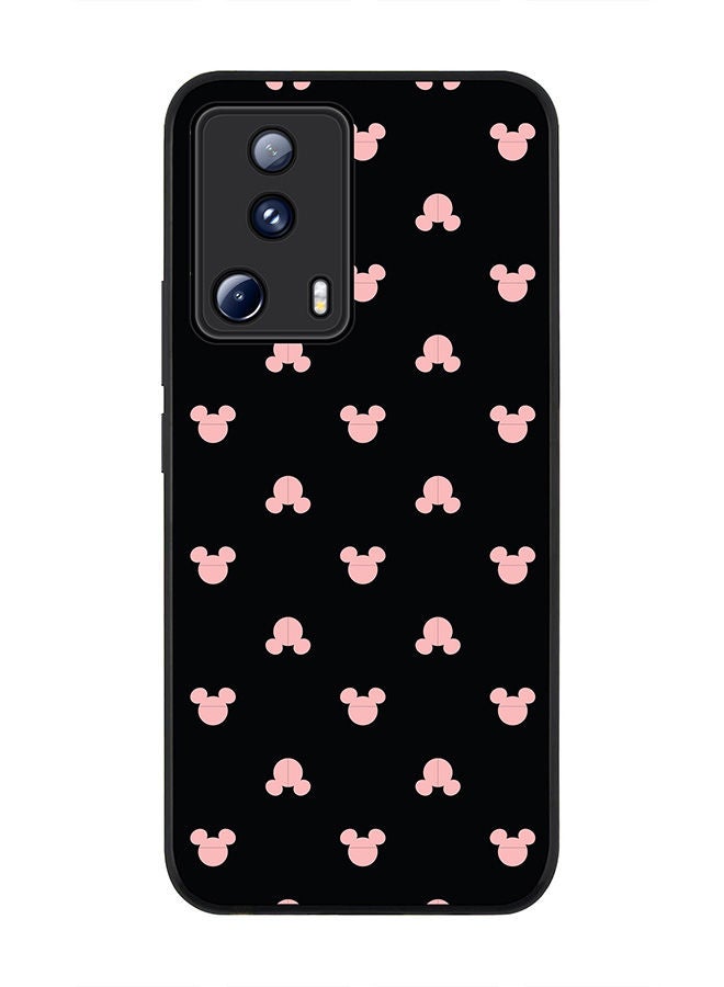 Rugged Black edge case for Xiaomi 13 Lite 5G / Xiaomi Civi 2 5G, Slim fit Soft Case Flexible Rubber Edges Anti Drop TPU Gel Thin Cover - Mickey Print
