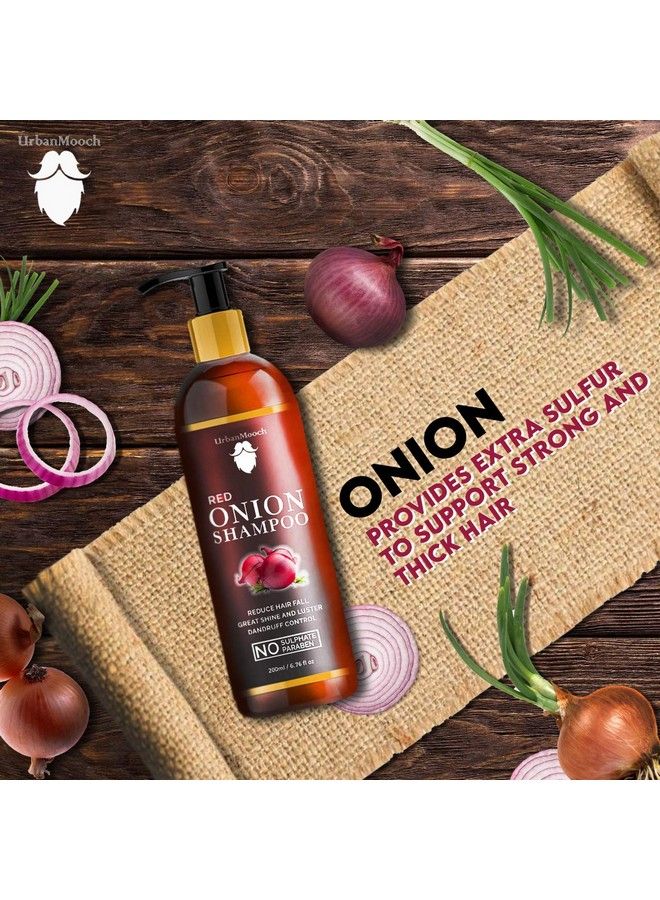 UrbanMooch Onion Hair Fall Shampoo For Hair Growth & Hair Fall Control With Red Onion Oil 200Ml - Image 3