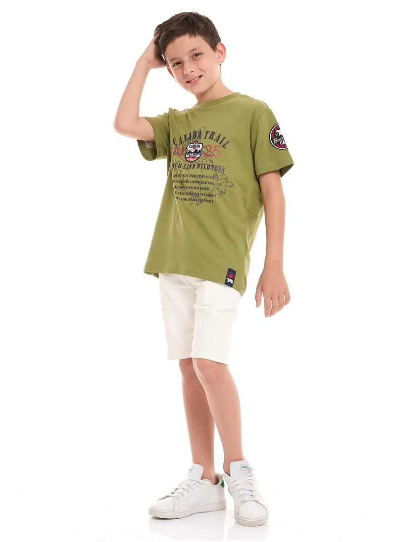 victor and jane BOYS Short Sleeve Summer T-shirt - Olive