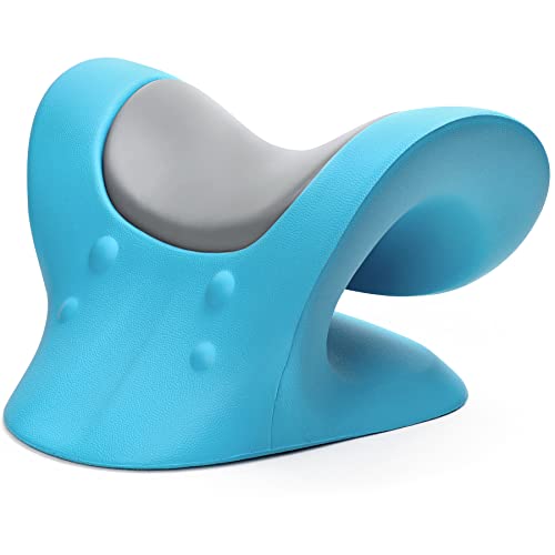 RESTCLOUD Comfortable Neck Stretcher for Neck Pain Relief, Neck and Shoulder Relaxer Cervical Neck Traction Device for TMJ Pain Relief and Muscle Relax, Cervical Spine Alignment Chiropractic Pillow - Image 4