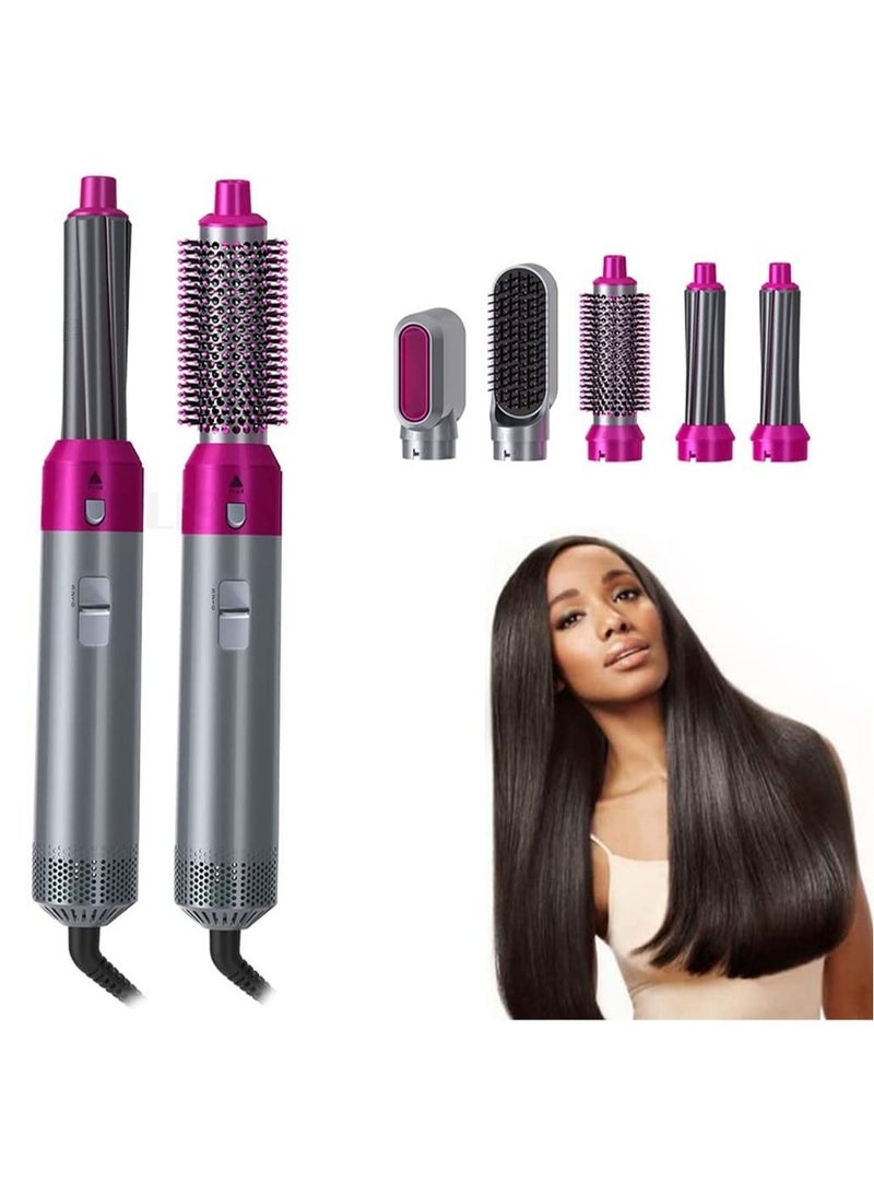 5 in 1 Hot Air Styler Electric Blow Dryer Comb Curling Wand Detachable Negative Ion Straightener Hair Brush - Image 2