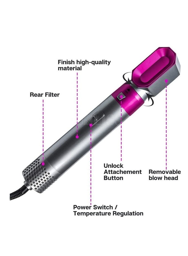 5 in 1 Hot Air Styler Electric Blow Dryer Comb Curling Wand Detachable Negative Ion Straightener Hair Brush - Image 5