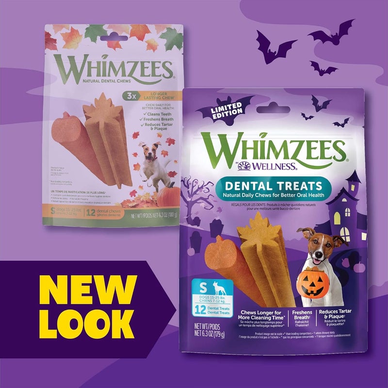 WHIMZEES Wellness WHIMZEES Fall Dog Dental Treats, Autumn Natural Chews for Dogs, Small Size Stick, (12 Count) - Image 2