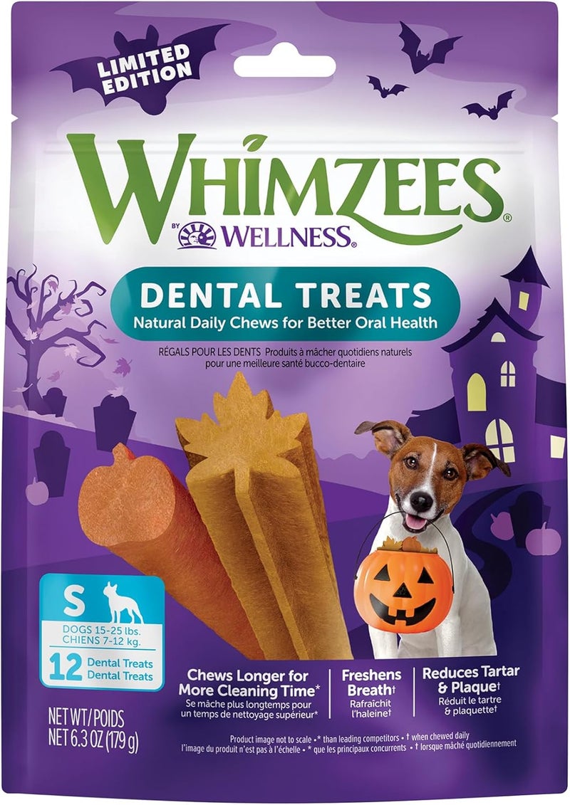 WHIMZEES Wellness WHIMZEES Fall Dog Dental Treats, Autumn Natural Chews for Dogs, Small Size Stick, (12 Count) - Image 1