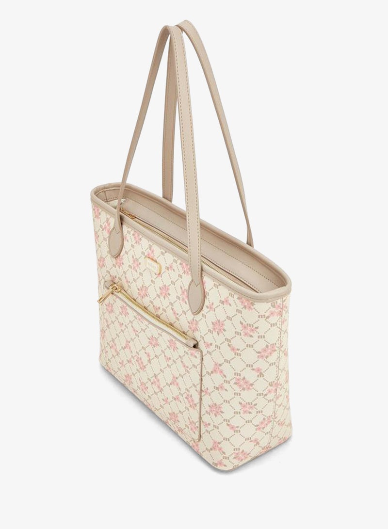 MISSY Floral Monogram Print Shopper Tote - Image 5