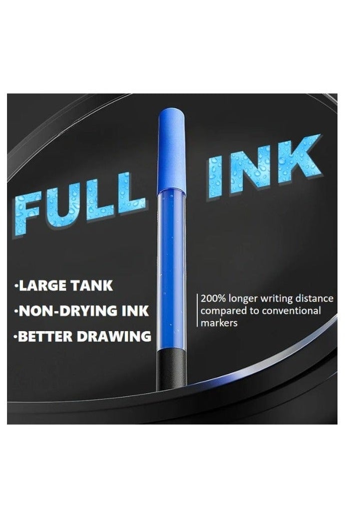 ENMY 60-Color Direct Liquid Acrylic Paint Markers – Premium Acrylic Pens with 3X Ink Capacity, Brush Tips, Waterproof & Washable | Works on Rock, Wood, Canvas, Glass, Paper, Fabric | Bold Pigments for Artists & DIY Crafters - Image 3