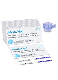 MomMed Pregnancy Test, 25 Hcg Pregnancy Test Strips with 25 Urine Cups, Rapid and Accurate Results, Women Home Testing, Early Pregnancy Tests