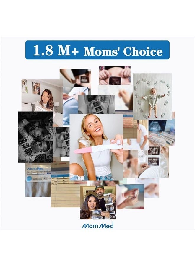 MomMed - MomMed Pregnancy Test, 25 Hcg Pregnancy Test Strips with 25 Urine Cups, Rapid and Accurate Results, Women Home Testing, Early Pregnancy Tests - Image 1