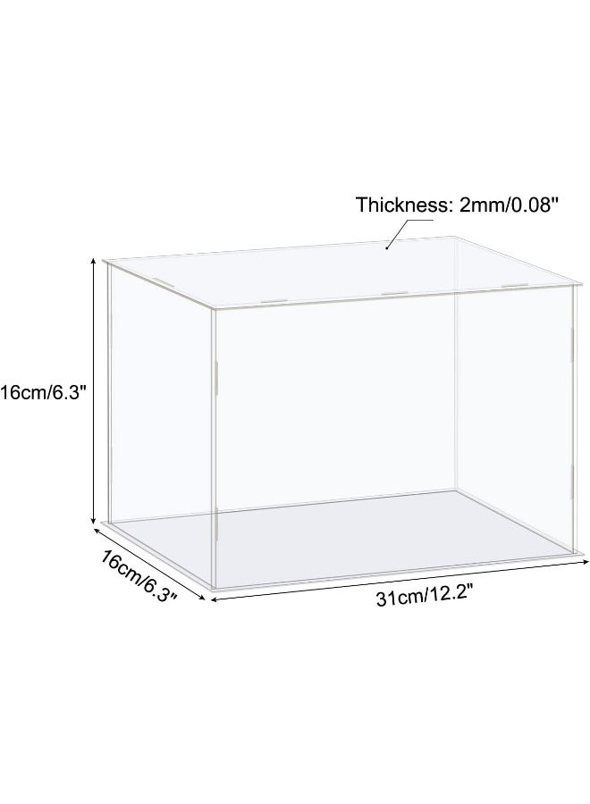 TPGP Acrylic Display Case Box Clear Dustproof Protection Showcase 31X16X16Cm For Collectibles Display - Image 2