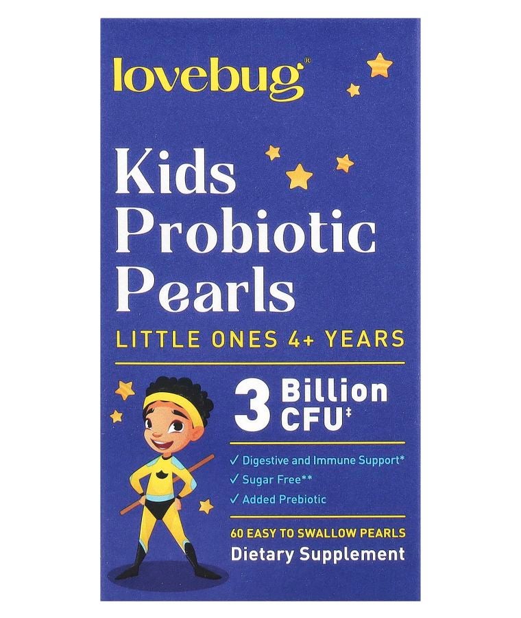 LoveBug Probiotics Kids Probiotics Pearls 4+ Years 3 Billion CFU 60 Easy To Swallow Pearls