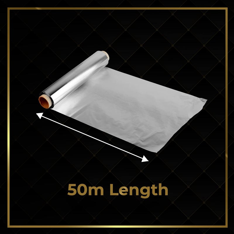 LuxLiv Aluminum Heavy Duty Tin Foil Roll â€“ 12 inch wide x164 ft Length,161 sq ft â€“ Commercial Grade & Extra Thick, Strong Enough for Food Service Industry with cutter - LuxLivÂ® - Image 5
