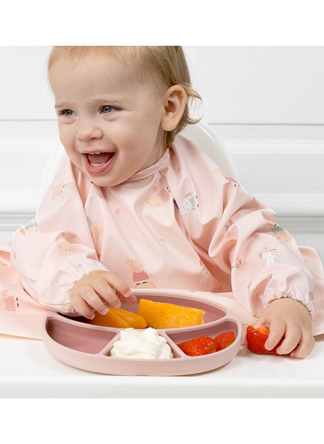 bibado Silicone Suction Divider Plate,  Teaching Little Ones Cutlery Control And Vital Independent Feeding Skills Suitable For 6 Months To 3 Years - Blush  - Image 5