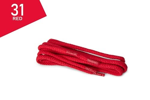 Kaps Round Shoe Laces, Quality Durable 100% Cotton (36 inch / 31 - red) - Image 2