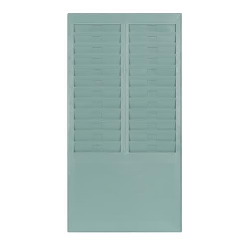 uPunch Time Card Rack, 24 Pockets, Gray - Image 1