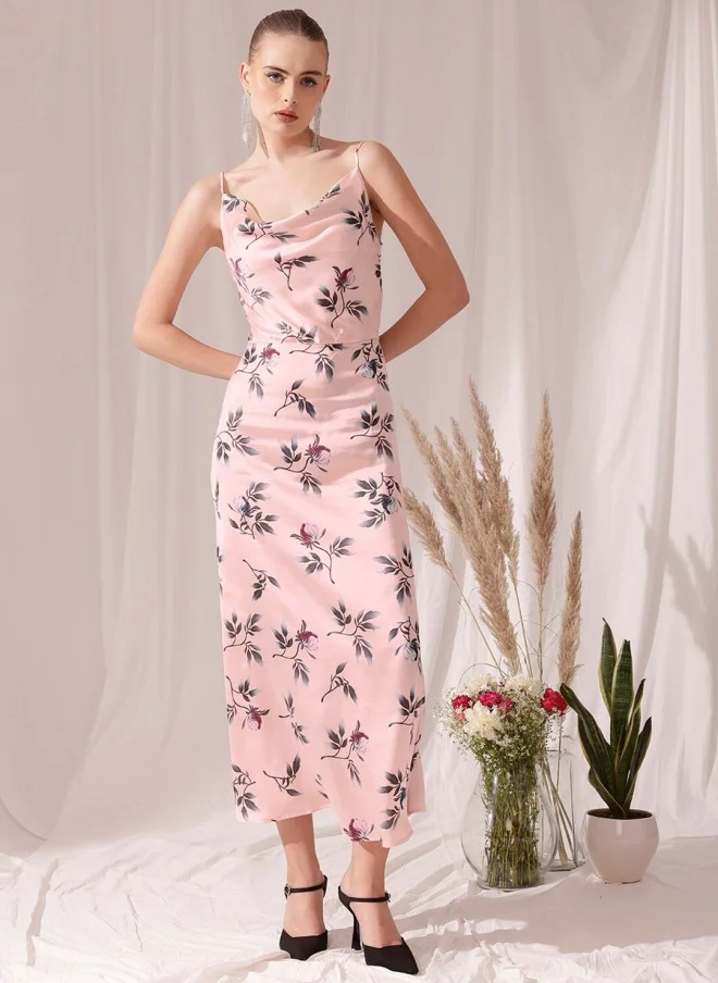 STREET 9 Floral Print Satin Sheath Dress for Women