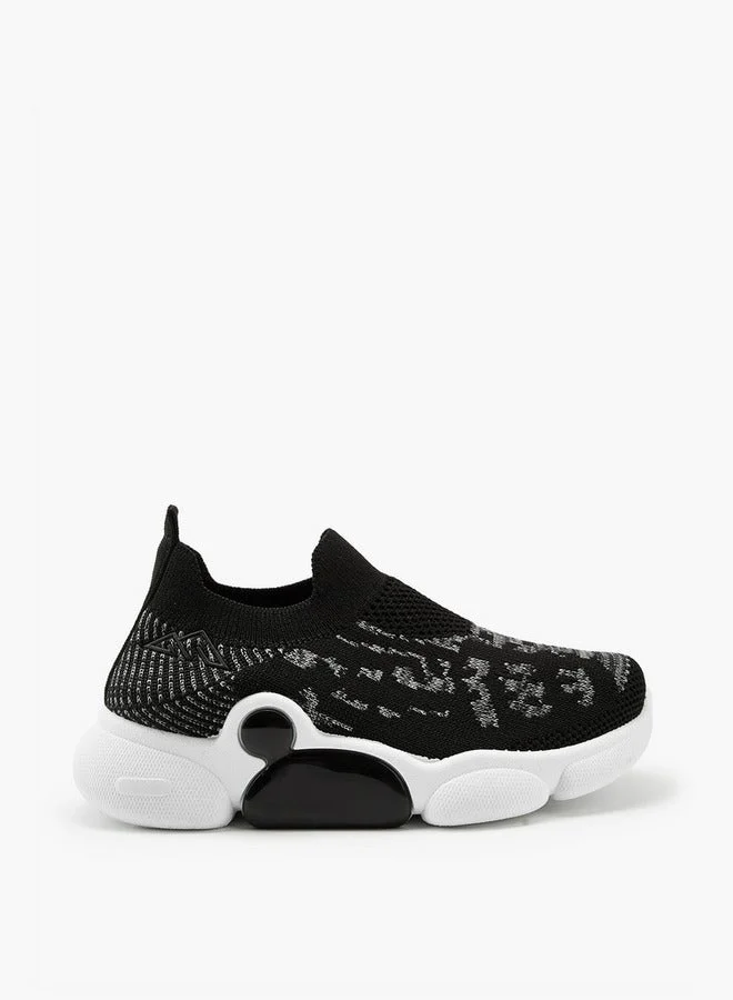 Textured Slip-On Sports Shoes