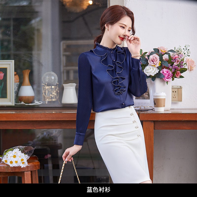 Autumn and Winter Solid Color White Commuter Slim-fit OL All-match Womens Split Short Skirt One-step Skirt Hip Skirt white pants - Image 3