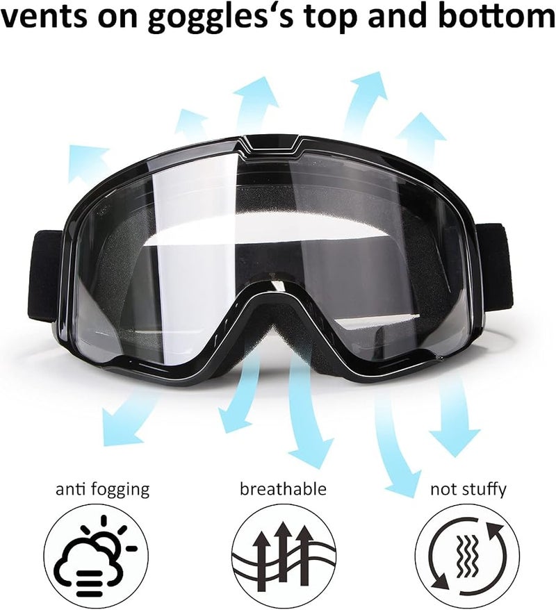 TERRIFI Protective Motorcycle Goggles with Detachable Face Mask for Men and Women, High Visibility Safety Gear Compatible with Open Face Helmets for Dirt Bike ATV and Tactical Outdoor Sports - Image 3