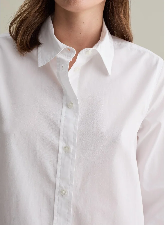 او في اس Cotton poplin shirt