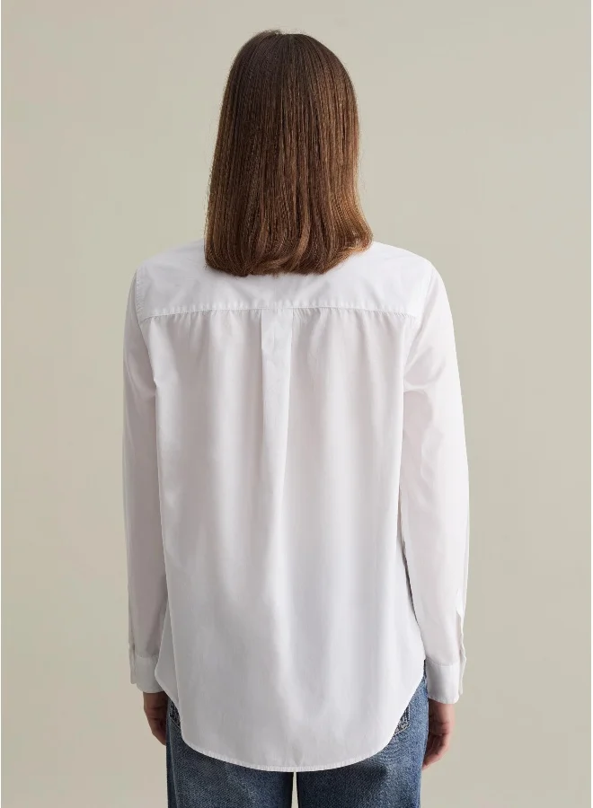 او في اس Cotton poplin shirt
