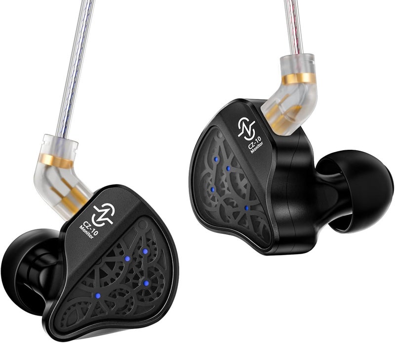 Kinboofi All climate suitability CCZ CZ10 in Ear Monitor,1DD+4BA All-Metal HiFi in Ear Earphones,Professional Wired Earbuds,Stereo Sound Clear Gaming Earbuds,Hybrid IEM Earphones with Detachable Cable (Dark, NO Microphone) Global upgraded practical design - Image 1