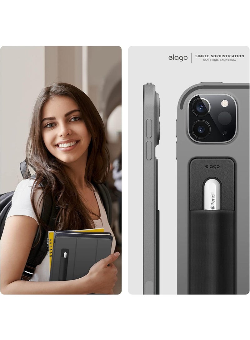 Elago Silicone Holder for Apple Pencil USB-C, 1st Generation, 2nd Generation and Other Similar Size Stylus Pen Elastic Sleeve - Black - Image 2