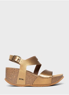 BAYTON Ibiza Strappy Mid Heel Wedges  - Image 1