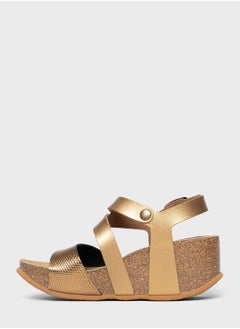 BAYTON Ibiza Strappy Mid Heel Wedges  - Image 2