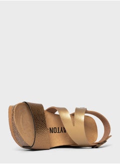 BAYTON Ibiza Strappy Mid Heel Wedges  - Image 5