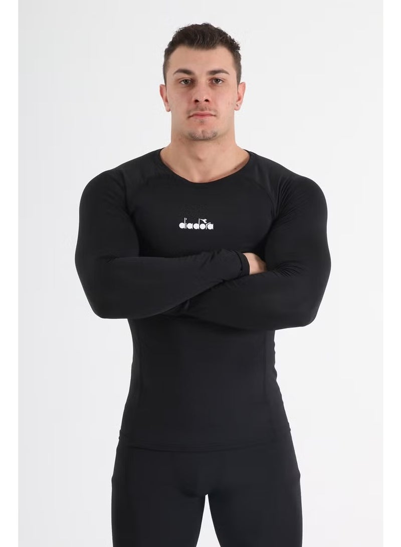 DIADORA Pro - Men's Black Tight Cut Long Sleeve Underwear - 1140051 - Image 3