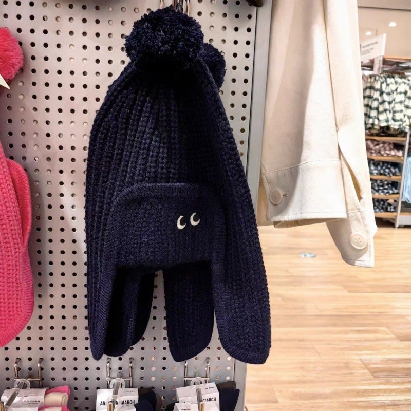 24 ملابس أطفال قبعة وشال محبوك بتطريز عيون كبيرة شتوي 473335/470092/473430 - Image 4