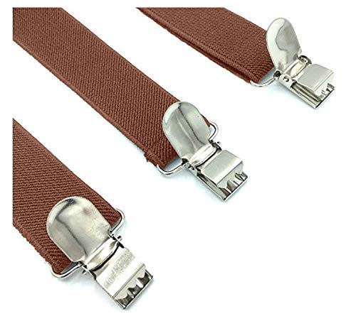 CLOTHERA Suspender and Bow Tie Set with Matched Straw Hat for Kids 4yrs to 10yrs- Beige - Image 3