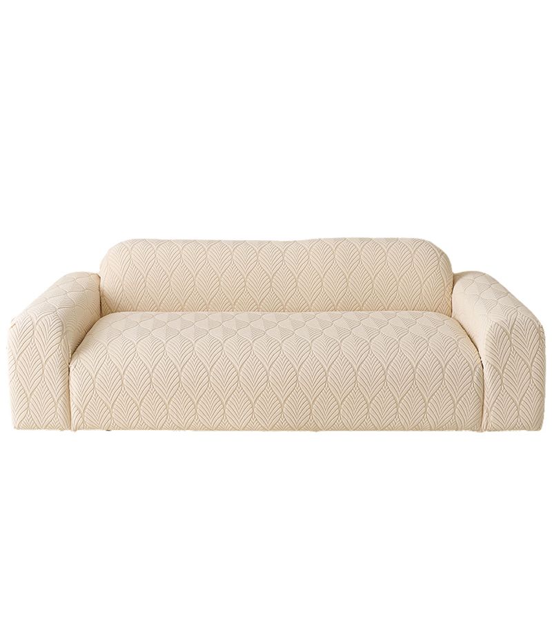Complete Sofa Set Protection With 1 Sofa Cover And 1 Cushion Cover Machine Washable Highly Elastic Scratch Proof Non Slip Year Sofa Shield Leaf Design Stylish And Easy Sofa Cover Ideal For Safeguarding Home Sofas Dark Gray 2 Seater 57 09 To 72 83 Inch - Image 4