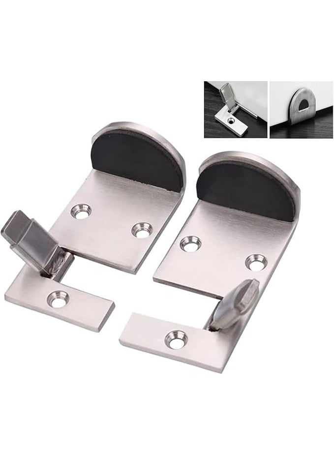 زوبا سدادة باب مضادة للتصادم، حامل أرضي مخفي ثقيل وسميك، مشبك باب تجاري للأثاث، متعدد الألوان، قطعتان - Image 2