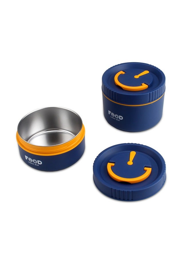 CityRiya-Long Bento Box Stainless Steel Bento Lunch Box for Kids School Leakproof Lunch Containers Box Portable Adult Lunch Box Food Pan with Lunch Bag, Spoon and Chopsticks for Office School (Blue 400mlx2+600ml)  - Image 4