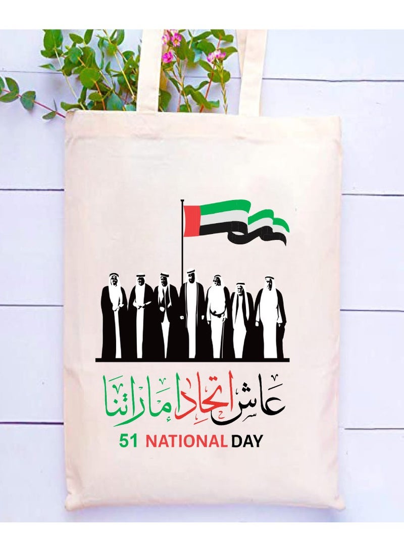 UAE National Day Printed Canvas Cotton Bags-Reusable Bags - Image 1
