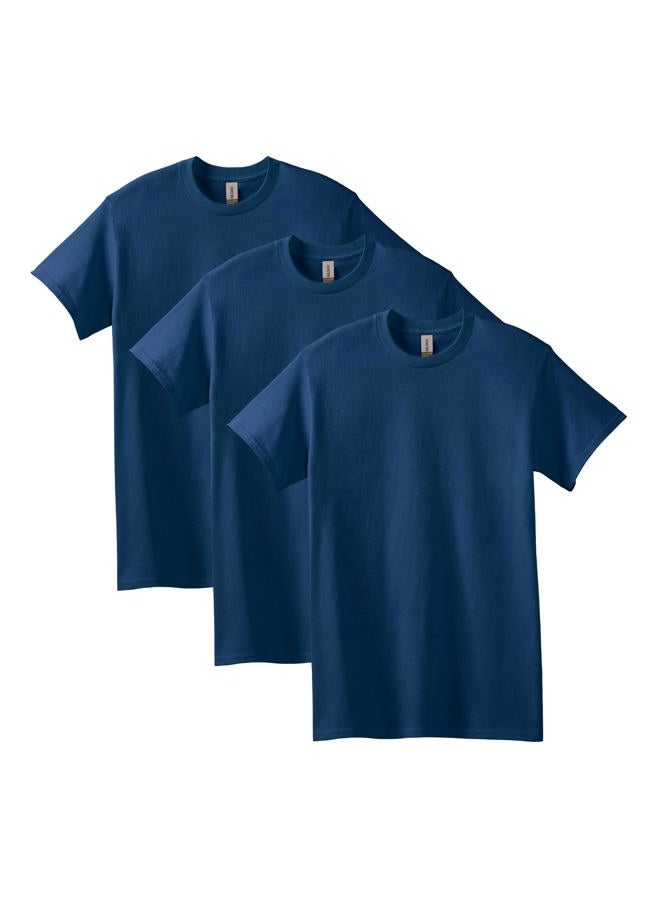 GILDAN Men's T Shirt Heavy Cotton T Shirt, Style G5000, Multipack, Navy (Confezione Da 3), L - Image 1