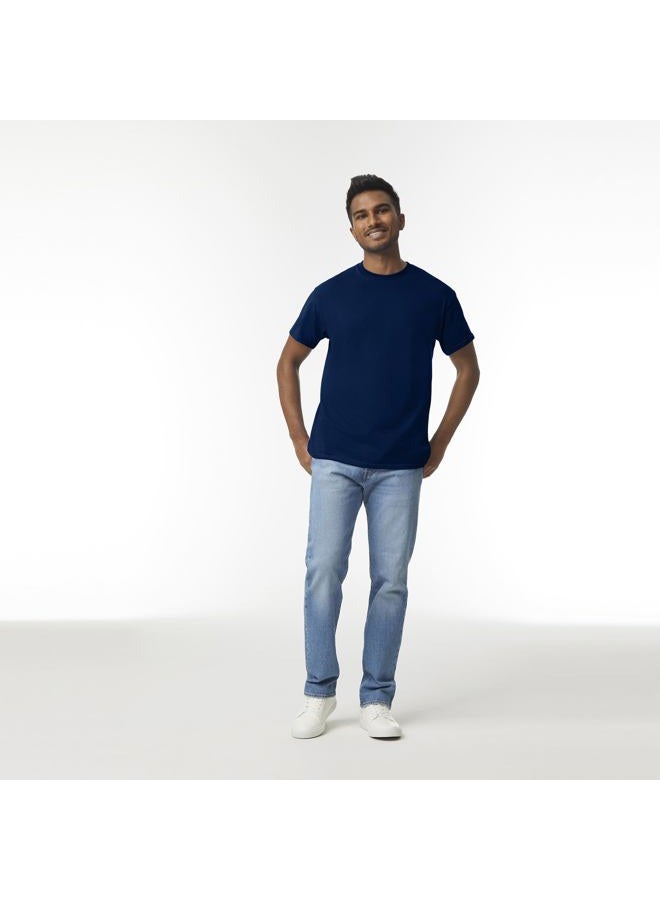 GILDAN Men's T Shirt Heavy Cotton T Shirt, Style G5000, Multipack, Navy (Confezione Da 3), L - Image 3