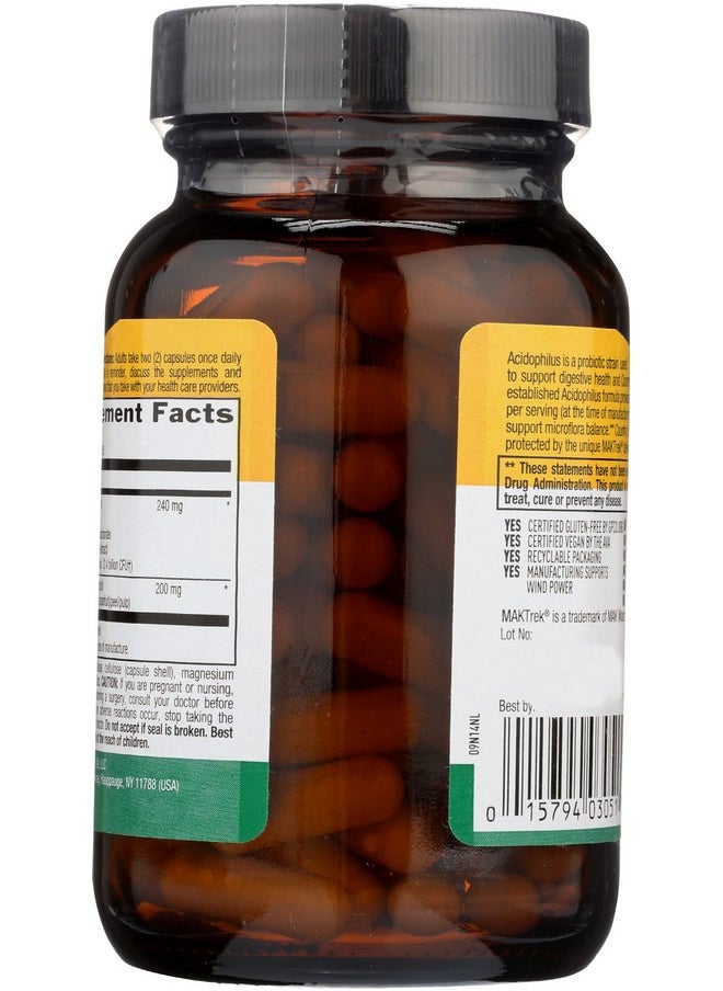 Country Life Dairy Free Acidophilus With Pectin 2.4 Billion Cfus 100 Vegan Capsules Certified Gluten Free Certified Vegan  - Image 3