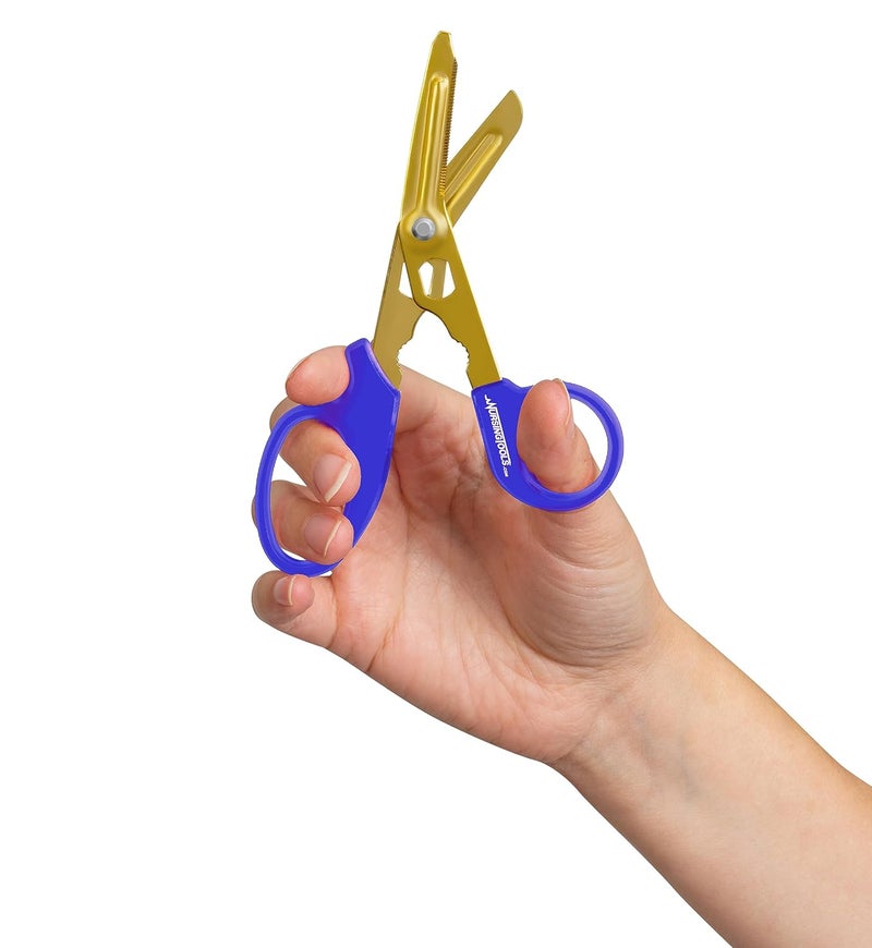 Nursingtools Hummingbird 4-in-1 Medical Scissors - Compact Pocket Size Trauma Shears for Nurses, Students, Practitioners & Medical Professionals (Blue) - Image 4