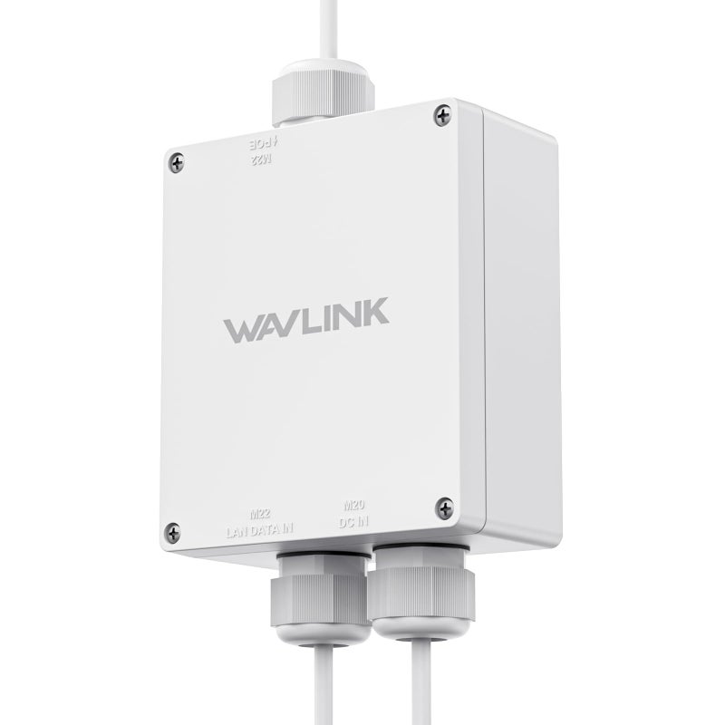 WAVLINK Outdoor Waterproof Box for POE, IP67 Waterproof Plastic Enclosure for Electrical Project, Designed for WAVLINK WN588HX3/WN573HX1/WN573HX3/WN573HP3/572HP3/570HA1 Etc, Includes Wall, Pole Mount Kit - Image 1