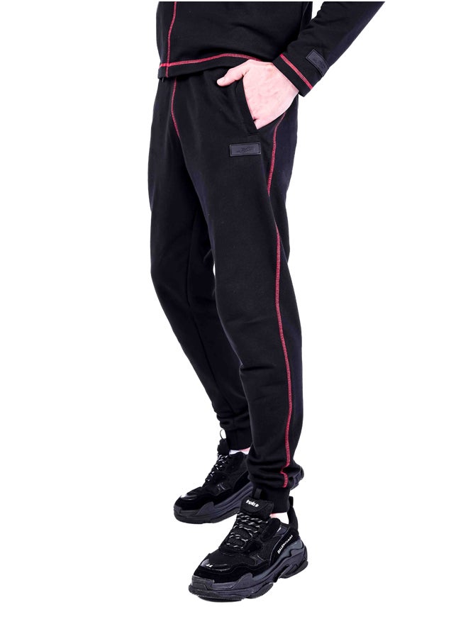ASTK - SLIM FIT JOGGERS WITH CONTRAST STITCH - Image 1