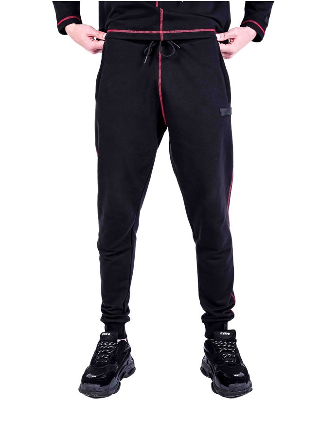 ASTK - SLIM FIT JOGGERS WITH CONTRAST STITCH - Image 1